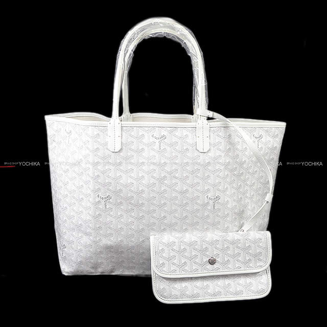 GOYARD ゴヤール サンルイPM トートバッグ ホワイト PVC gy