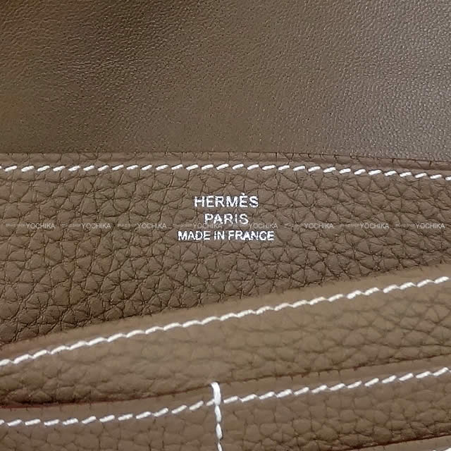 HERMES エルメス 長財布 ドゴンロング エトープ (エトゥープ