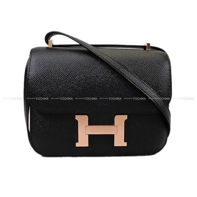 Hermes エルメス ショルダーバッグ コンスタンス 3 ミニ 18 黒 ブラック エプソン ローズゴールド金具 新品 Hermes エルメス ショルダーバッグ コンスタンス 3 ミニ 18 黒 ブラック エプソン ローズゴールド金具 新品