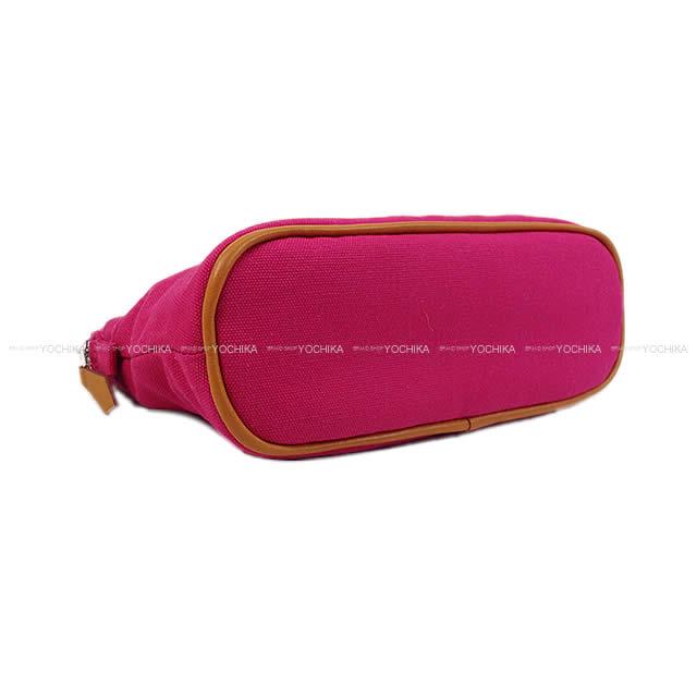 美品 HERMES エルメス ボリード MM フューシャピンク ポーチ ピンク系 コットン100% レディース AY3009C