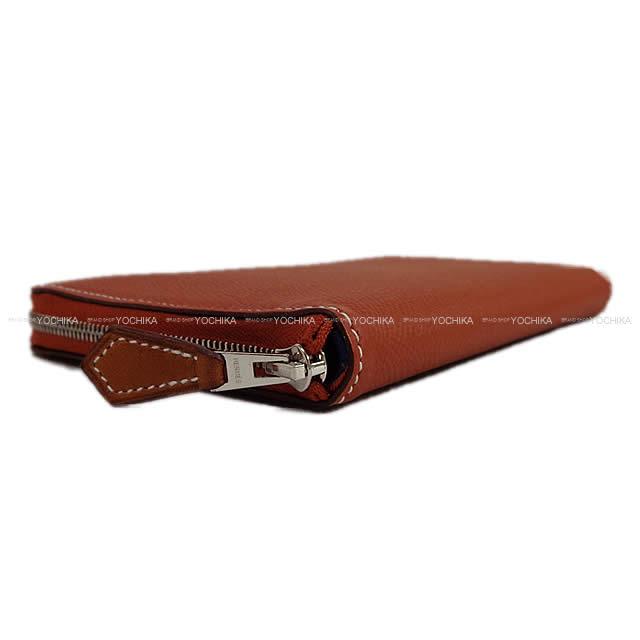 HERMES エルメス 長財布 アザップシルクイン 新たなる占星術 ブリック/キュイーブル/ブルーアンクル C刻印 新品未使用