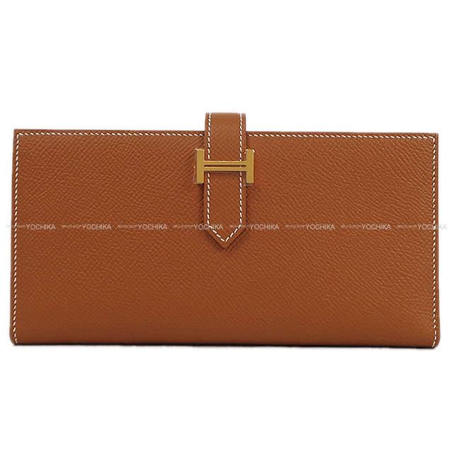 エルメス　hermes 長財布　べアン スフレ　エプソン　ゴールド　シルバー金具