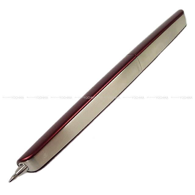 Hermes エルメス ボールペン ノーチラス レザーケース付き ルージュアッシュ 無垢アルミニウム ステンレス マットシルバー 新品同様 中古