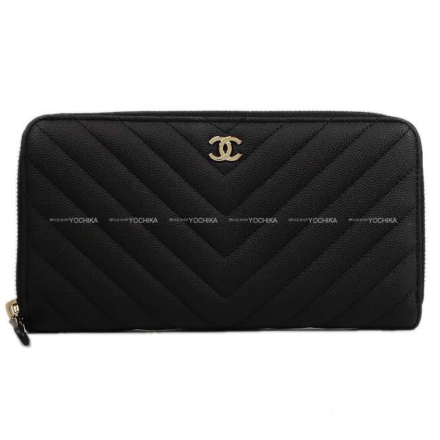 新品 シャネル CHANEL 財布 ラウンドファスナー 長財布 A50097 ブ