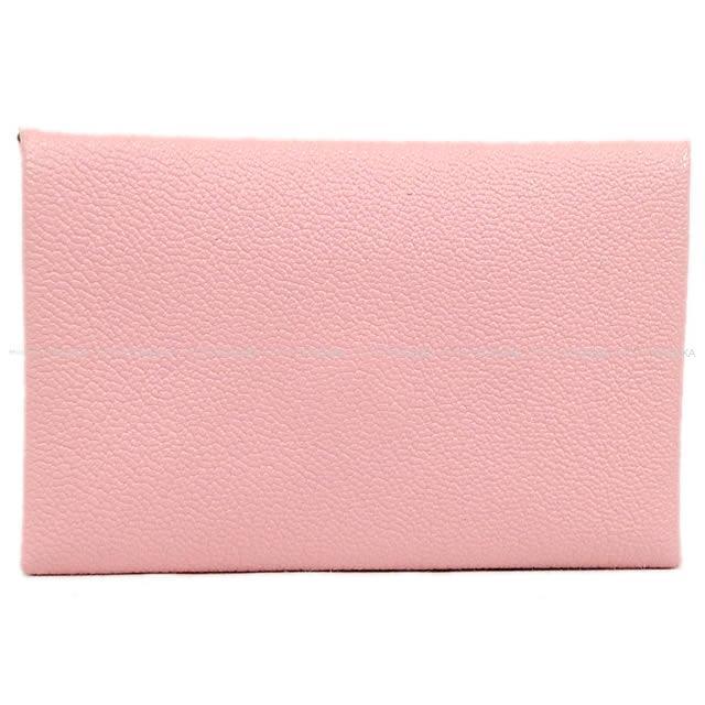 HERMES エルメス カードケース Calvi(カルヴィ) ローズサクラ シェーブル T刻印 新品未使用