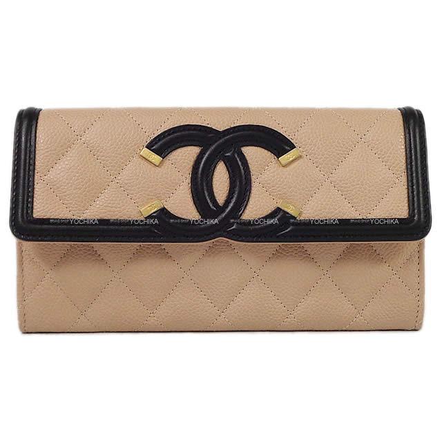 【美品】CHANEL シャネル★マトラッセ★ココマーク★エナメル★フラップ長財布