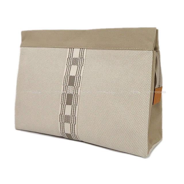 【極美品】エルメス ジメトゥPM キャンパス ポーチ 小物入れ グレーベージュ 極美品】エルメス ジメトゥPM キャンパス ポーチ 小物入れ