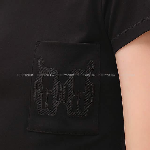 HERMES エルメス レディース Tシャツ カットソー 刺繍ポケット付き 