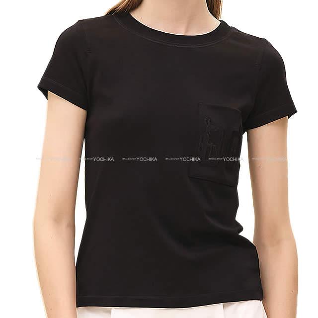 HERMES エルメス レディース Tシャツ カットソー 刺繍ポケット付き