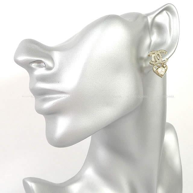 2019年 秋冬 新作 CHANEL シャネル ラインストーン ココマーク ハート&スター ピアス ゴールド/クリア AB2340 新品