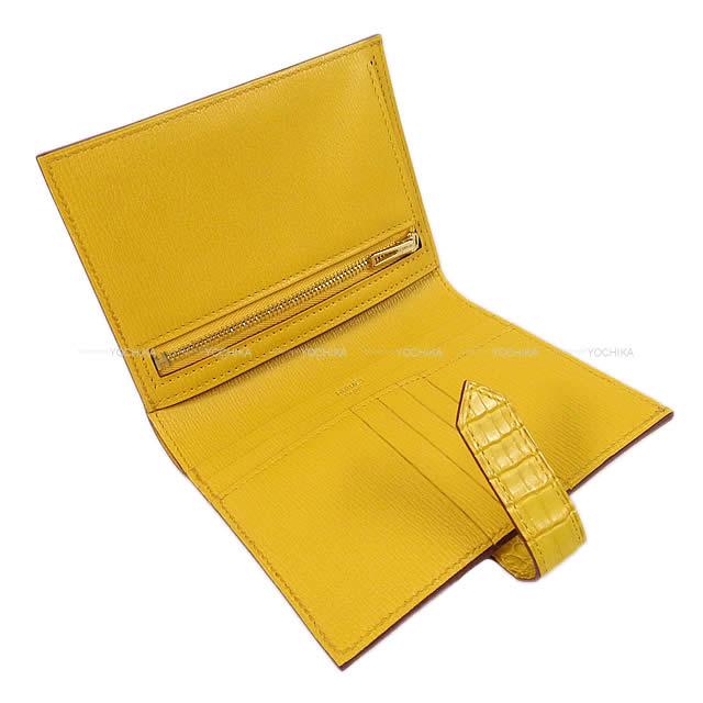 HERMES エルメス 財布 ベアンコンパクト ジョーヌアンブル 