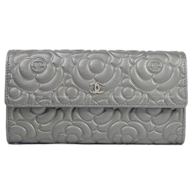 ランキング上位のプレゼント CHANEL シャネル 長財布 カメリア