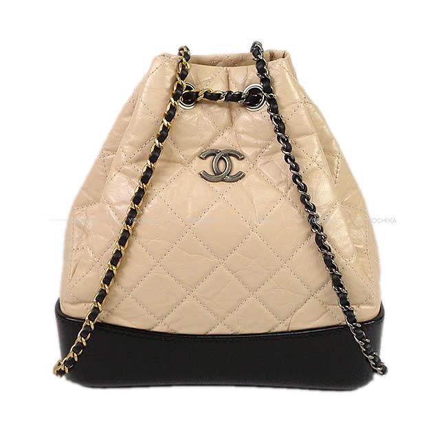 CHANEL シャネル ガブリエルドゥ マトラッセ バックパック スモール バッグ ベージュX黒(ブラック)X赤(レッド) エイジドカーフスキン  A94485 新品未使用