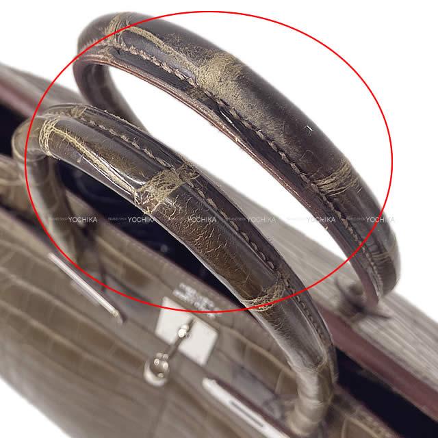 HERMES エルメス ハンドバッグ バーキン40 黒(ブラック) クロコダイル ニロティカス マット シルバー金具 新品未使用