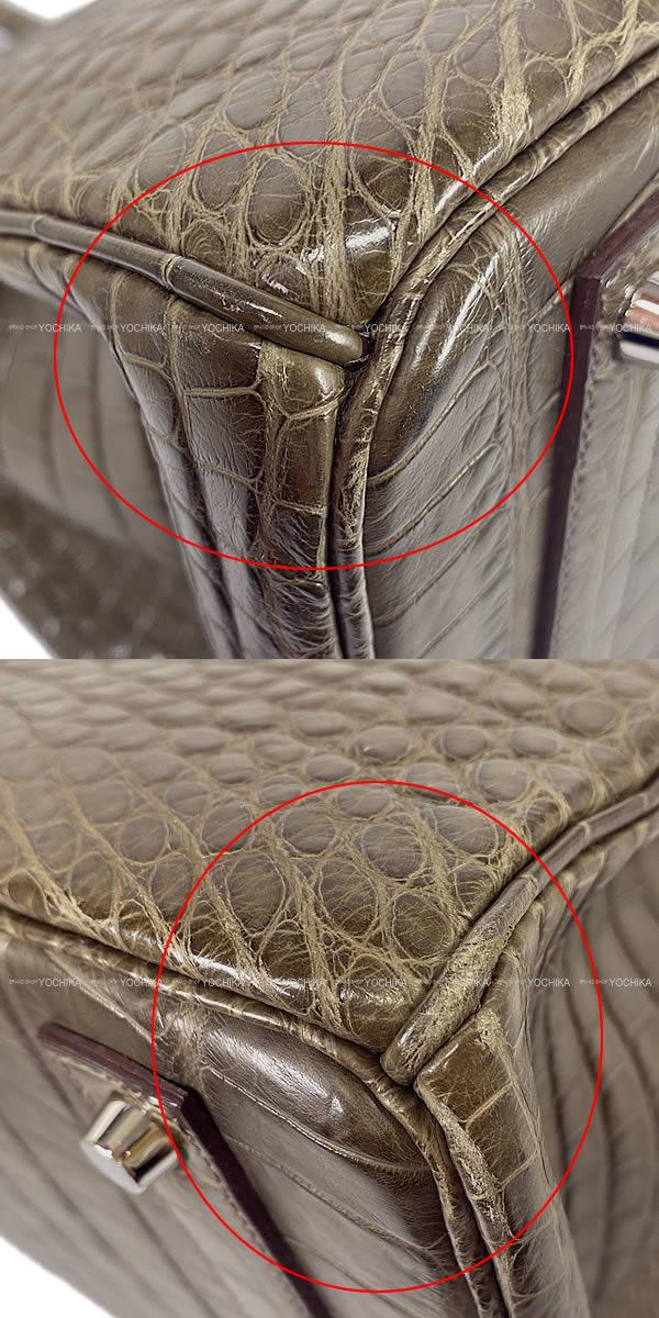 HERMES エルメス ハンドバッグ バーキン40 黒(ブラック) クロコダイル ニロティカス マット シルバー金具 新品未使用