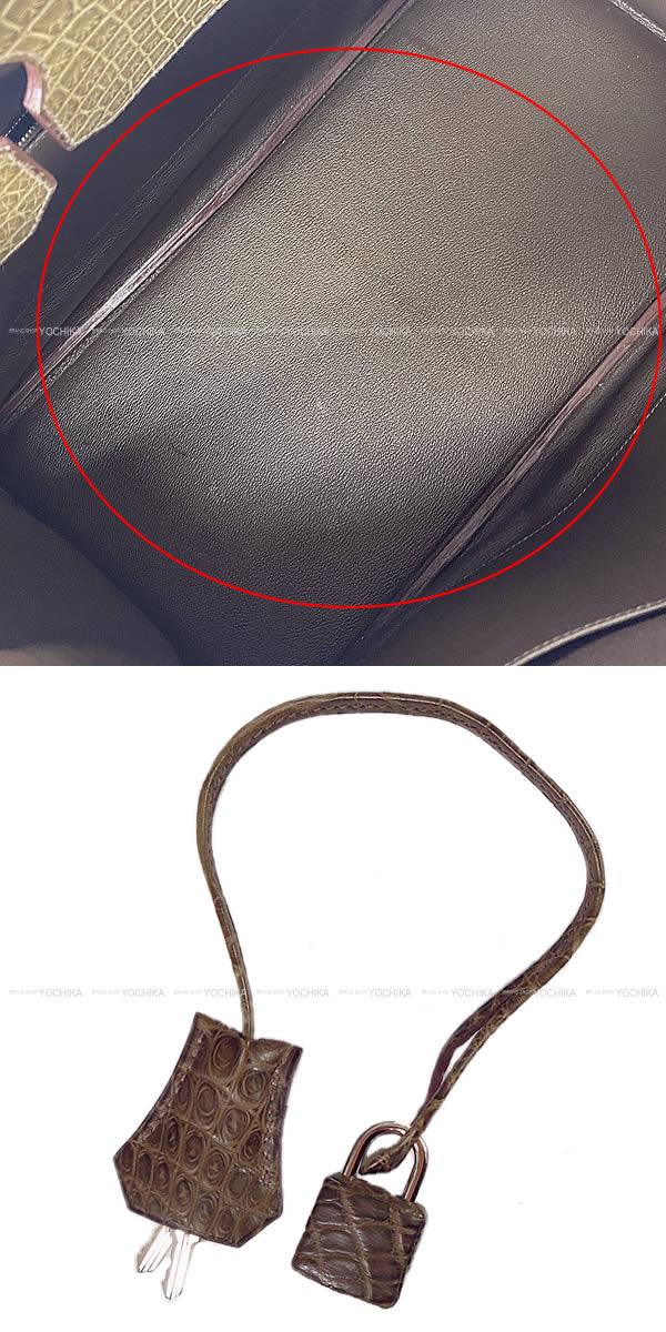 HERMES エルメス ハンドバッグ バーキン40 黒(ブラック) クロコダイル ニロティカス マット シルバー金具 新品未使用