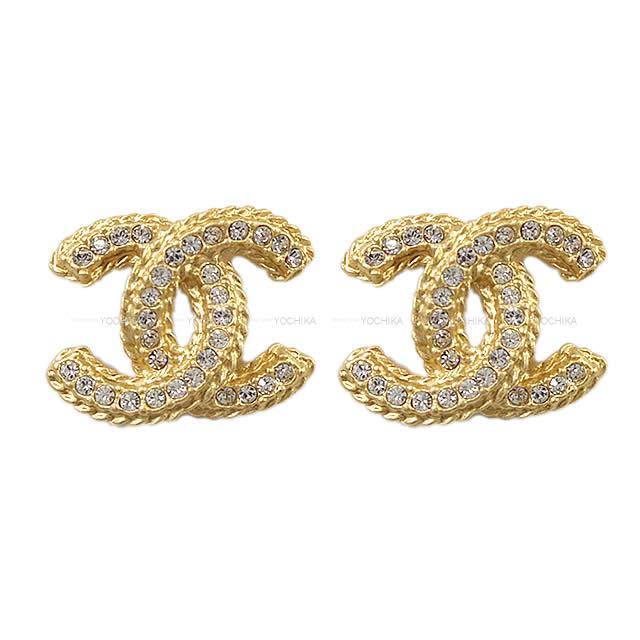 2020年 春夏 新作 CHANEL シャネル ラインストーン ココマーク ロープ フレーム ピアス ゴールド ゴールド金具 AB3403 新品 2020年 春夏 新作 CHANEL シャネル ラインストーン ココマーク ロープ フレーム ピアス ゴールド ゴールド金具 AB3403 新品