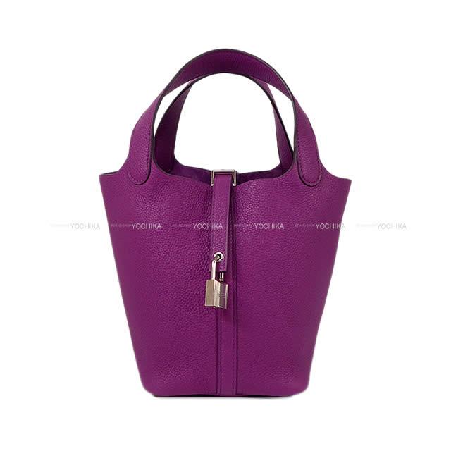 HERMES エルメス ハンドバッグ ピコタンロック 18 PM アネモネ 