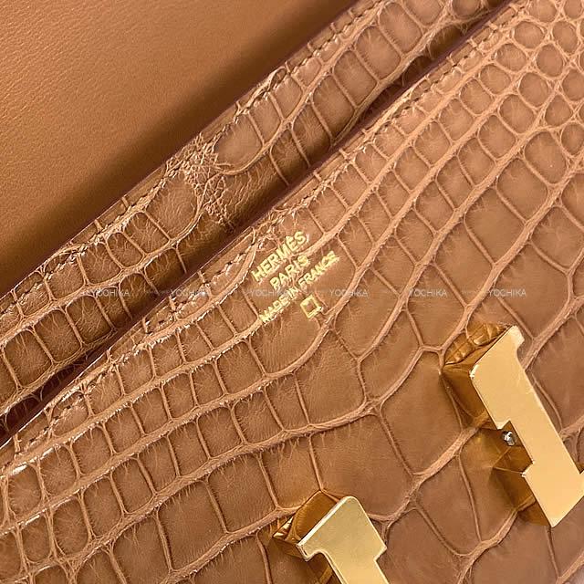 HERMES エルメス 長財布 コンスタンスロング ゴールド クロコダイル 