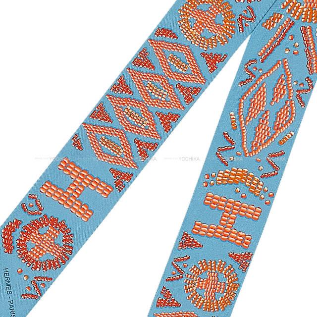 HERMES エルメス スカーフ ツイリー ケリーアンペルル ブルーアズール