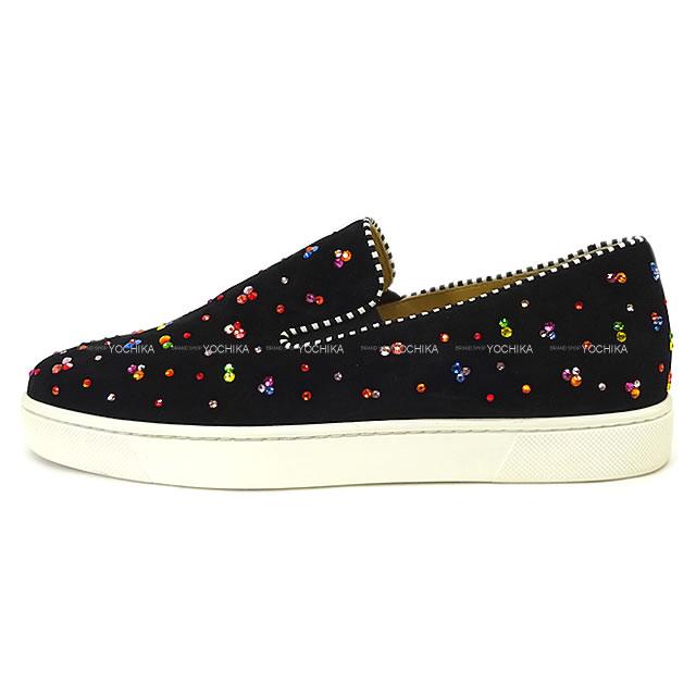【値下げ】Christian Louboutin クリスチャン ルブタン ラインストーン スリッポン スニーカー 403885 #38.5 黒/マルチカラースエード 新品未使用 【値下げ】Christian Louboutin クリスチャン ルブタン ラインストーン スリッポン スニーカー 403885 #38.5 黒/マルチカラースエード 新品未使用