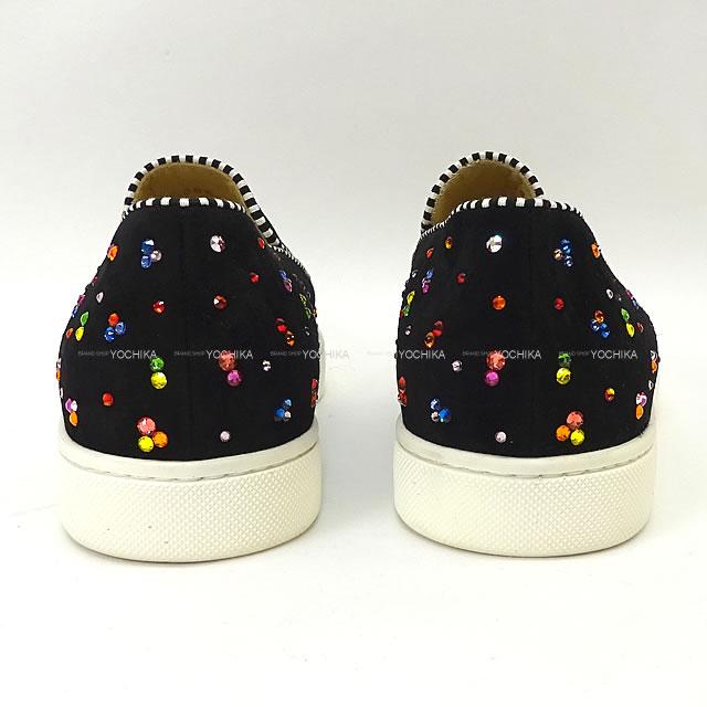 【値下げ】Christian Louboutin クリスチャン ルブタン ラインストーン スリッポン スニーカー 403885 #38.5 黒/マルチカラースエード 新品未使用 【値下げ】Christian Louboutin クリスチャン ルブタン ラインストーン スリッポン スニーカー 403885 #38.5 黒/マルチカラースエード 新品未使用
