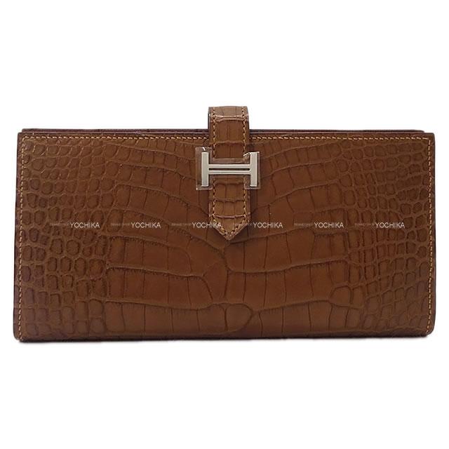HERMES エルメス 長財布 ベアンスフレ ミール クロコダイル