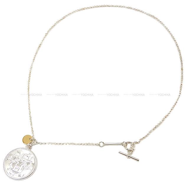 HERMES エルメス ロゴチャーム付き ペンダントロングネックレス 