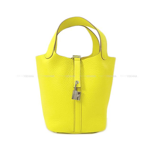 HERMES エルメス ハンドバッグ ピコタンロック 18 PM ライム トリヨン
