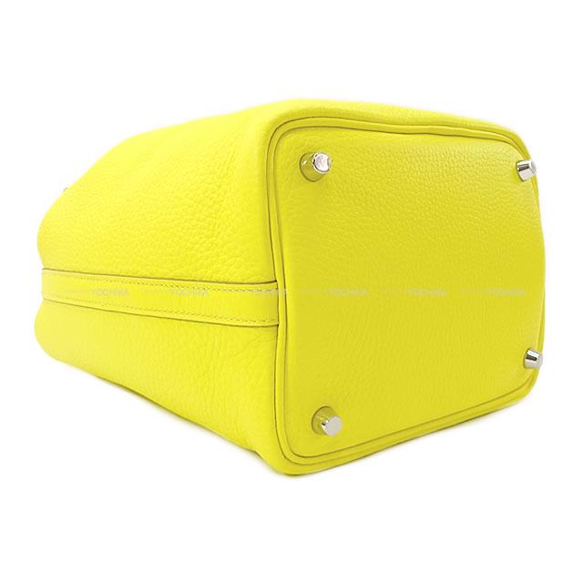 HERMES エルメス ハンドバッグ ピコタンロック 18 PM ライム トリヨン