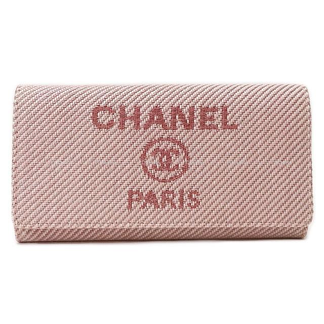 CHANEL シャネル ドーヴィル ファスナー付フラップ 長財布