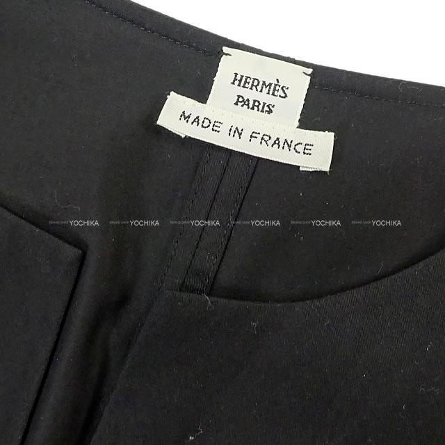 未使用　エルメス　HERMES 半袖ポロワンピース　黒　タグ付き HERMES エルメス ワンピース レディース Tシャツ ドレス 半袖