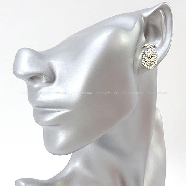 2020年 CHANEL シャネル ピアス ラインストーン ココマーク クローバー ゴールド金具 AB4781 新品