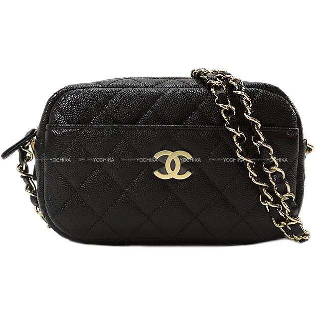 CHANEL シャネル マトラッセ カメラ チェーンショルダー バッグ 黒 