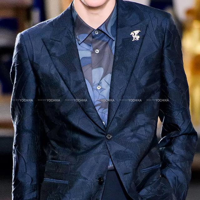 2019年限定 HERMES エルメス メンズ 総柄 プリント ドレス シャツ
