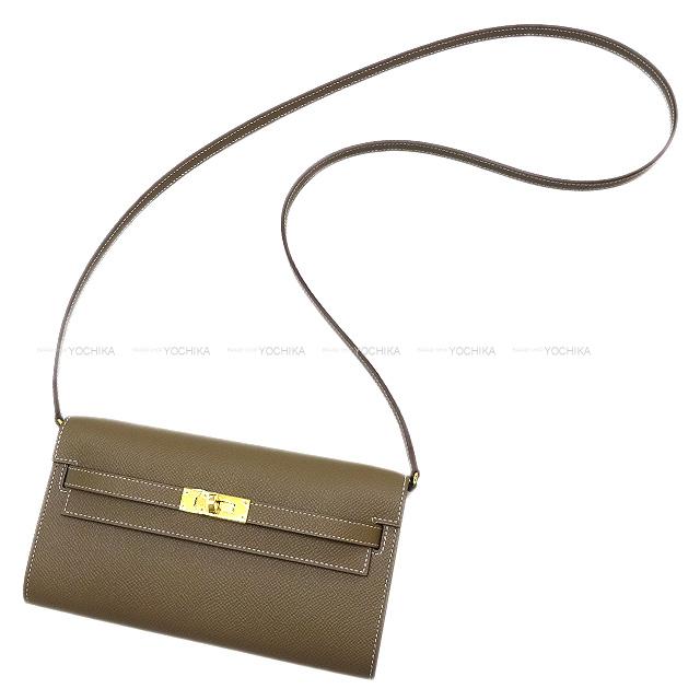 HERMES エルメス 長財布 ケリーウォレット ロング トゥー ゴー エトープ(エトゥープ) エプソン ゴールド金具 新品