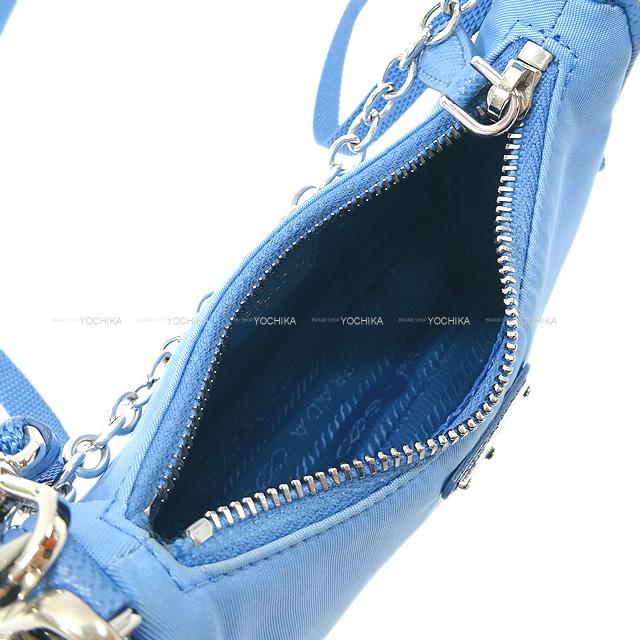 PRADA プラダ Re Edition ナイロンミニショルダーバッグ ライトブルー 1TT122 新品同様【中古】