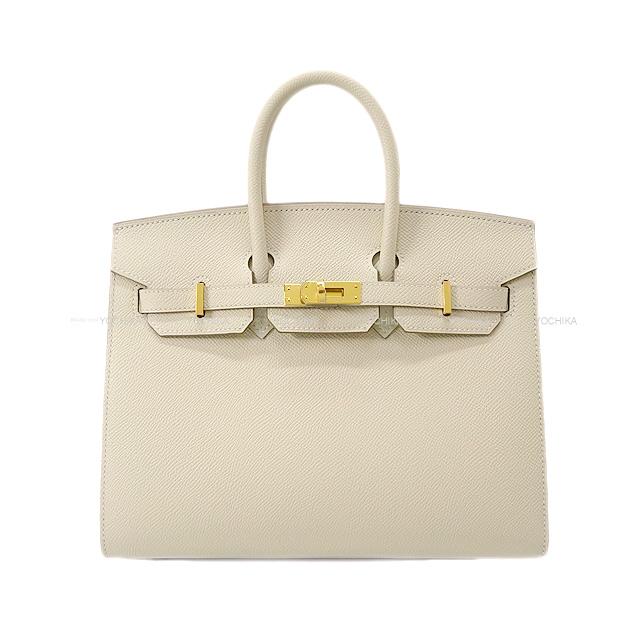 HERMES エルメス ハンドバッグ バーキン25 セリエ 外縫い クレ 