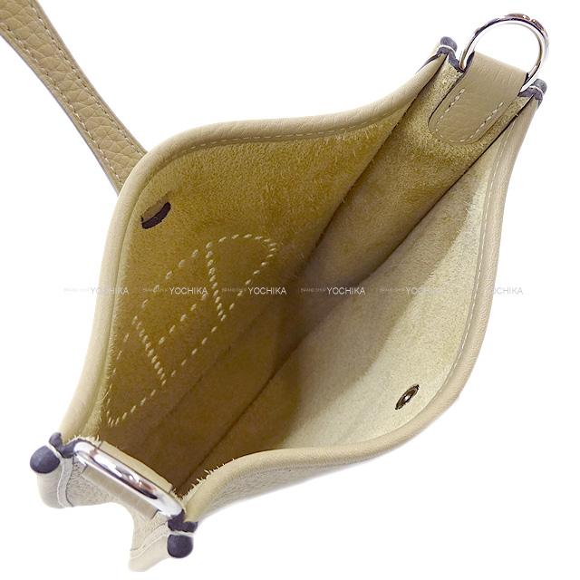 日本限定バッグHERMES エルメス ショルダーバッグ ミニ エブリン エヴリン 16 TPM アマゾン トレンチ/白(ホワイト) トリヨン シルバー金具 新品
