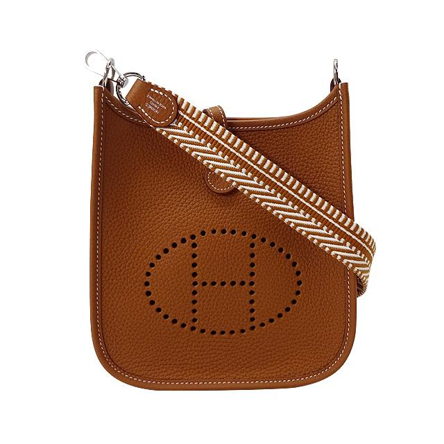 【HERMES】 Evelyne エヴリンミニ TPM 16 ゴールド シルバー金具 新品未使用 エルメス ミニエブリンtpm ゴールド×シルバー金具 W