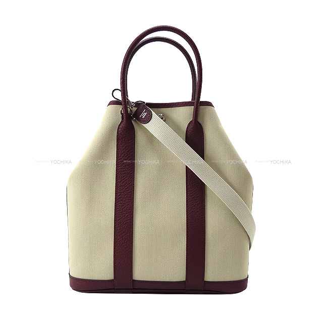 HERMES エルメス トートバッグ ガーデンファイル PM ボルドー