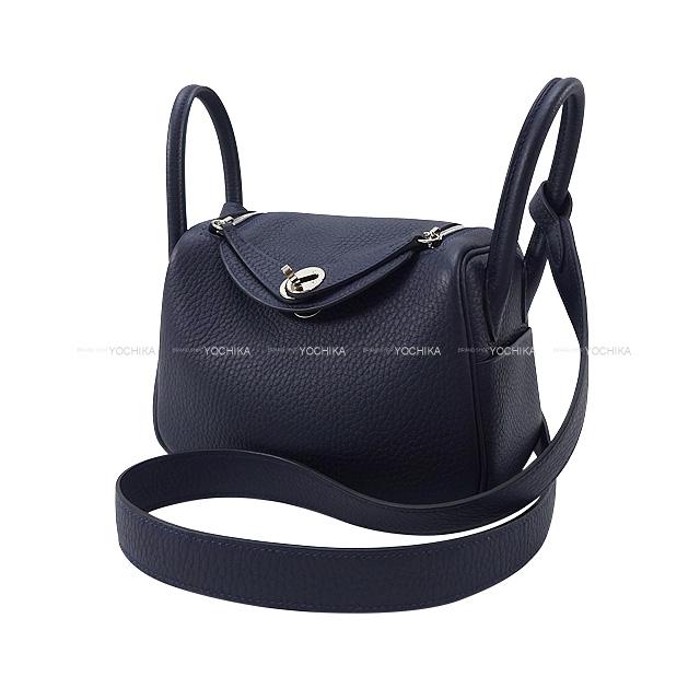 HERMES エルメス 2Way ショルダーバッグ リンディ ミニ 20 ブルー 