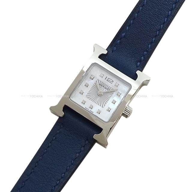 HERMES エルメス 腕時計 Hウォッチ ミニ TPM シェル文字盤 HH1 