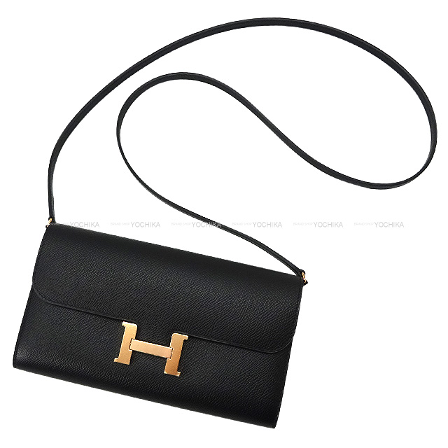 HERMES エルメス 長財布 コンスタンスロング トゥーゴー 黒 (ブラック 