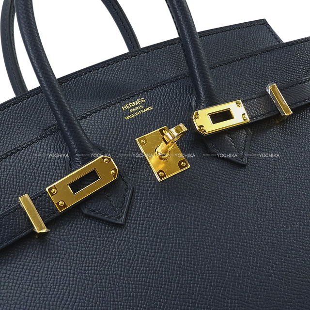 HERMES エルメス ハンドバッグ バーキン25 セリエ 外縫い ブルー