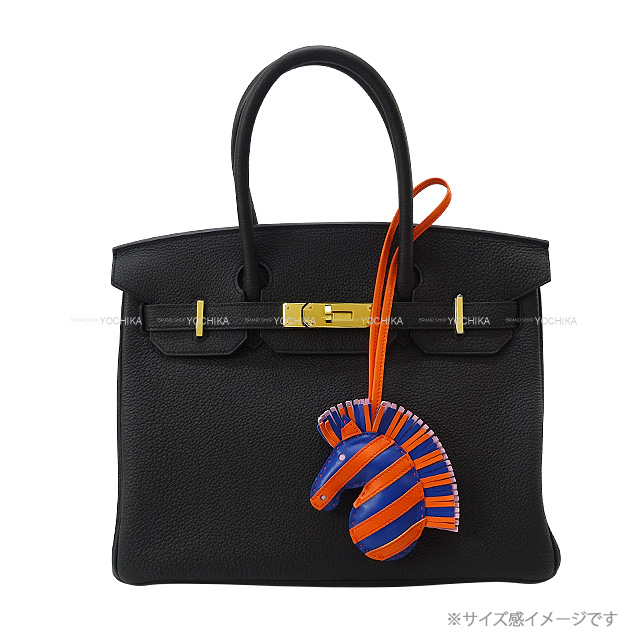 エルメス HERMES ジージーサヴァンナチャーム アニョーミロ オレンジ ポピー ブルーフランス モーブ シルベストル Z刻印 未使用 バッグ 男女兼用