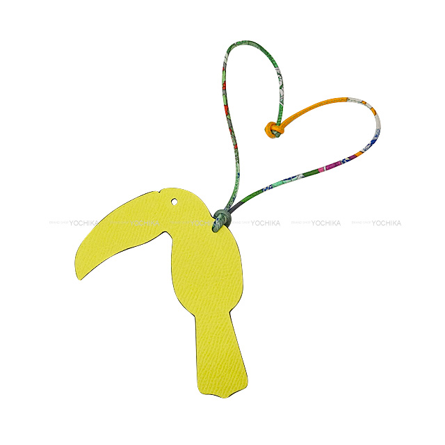 HERMES エルメス バッグチャーム プティアッシュ オオハシ 鳥 スフレ 