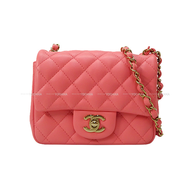 Chanel シャネル ミニ マトラッセ チェーンショルダーバッグ ピンク ラムスキン シャンパンゴールド金具 A350 新品未使用 Chanel シャネル ミニ マトラッセ チェーンショルダーバッグ ピンク ラムスキン シャンパンゴールド金具 A350 新品未使用