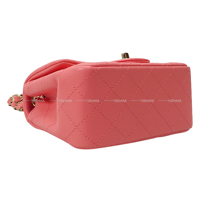 CHANEL シャネル ショルダーバッグ ミニ マトラッセ 20 チェーン ピンク ラムスキン シャンパンゴールド金具 A35200 新品未使用
