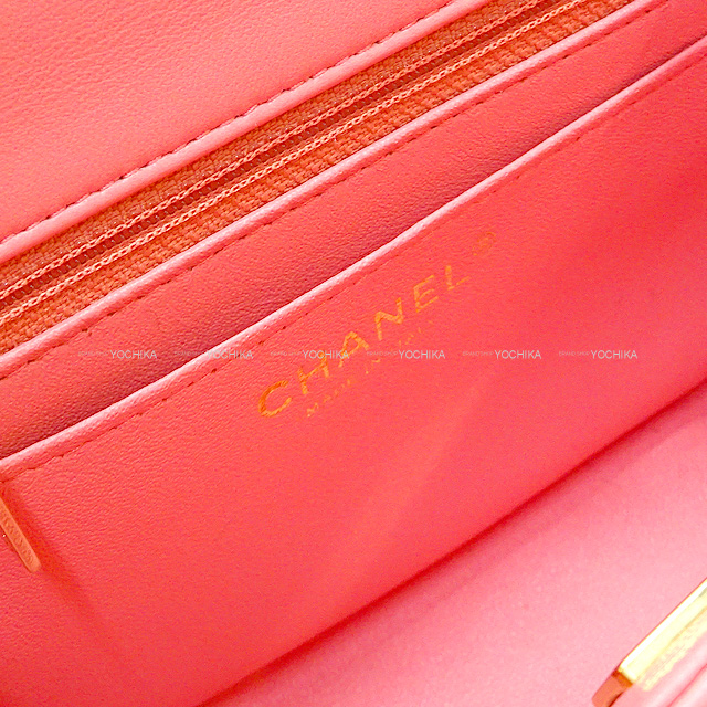 CHANEL シャネル ショルダーバッグ ミニ マトラッセ 20 チェーン ピンク ラムスキン シャンパンゴールド金具 A35200 新品未使用